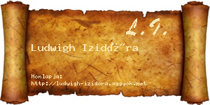 Ludwigh Izidóra névjegykártya